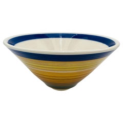 Peter Shire Echo X Park Ceramic Pottery Bowl Signed EXP 2001