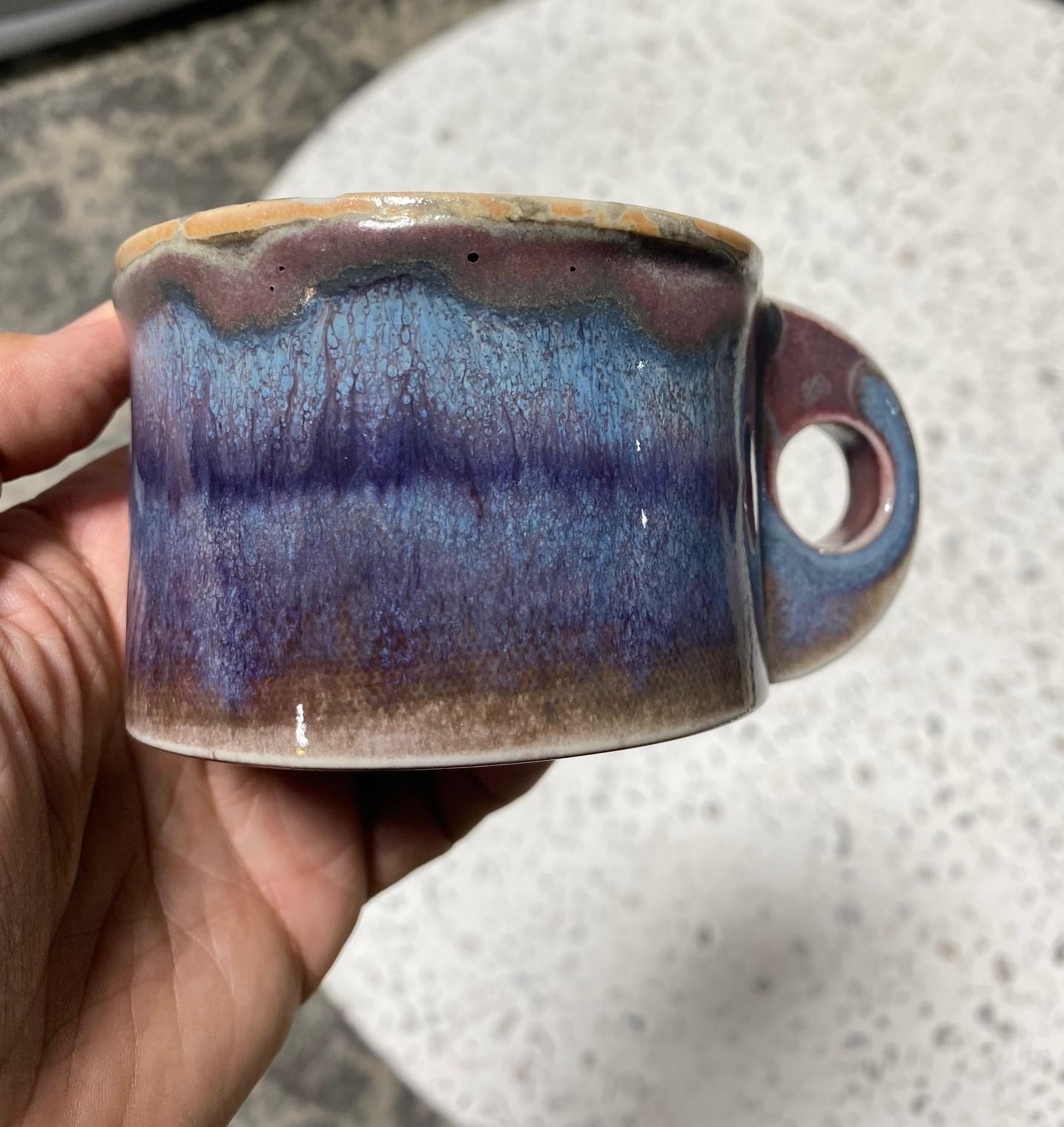 Peter Shire Exp Signed Ceramic California Studio Pottery Glazed Cup, 1979 For Sale 7
