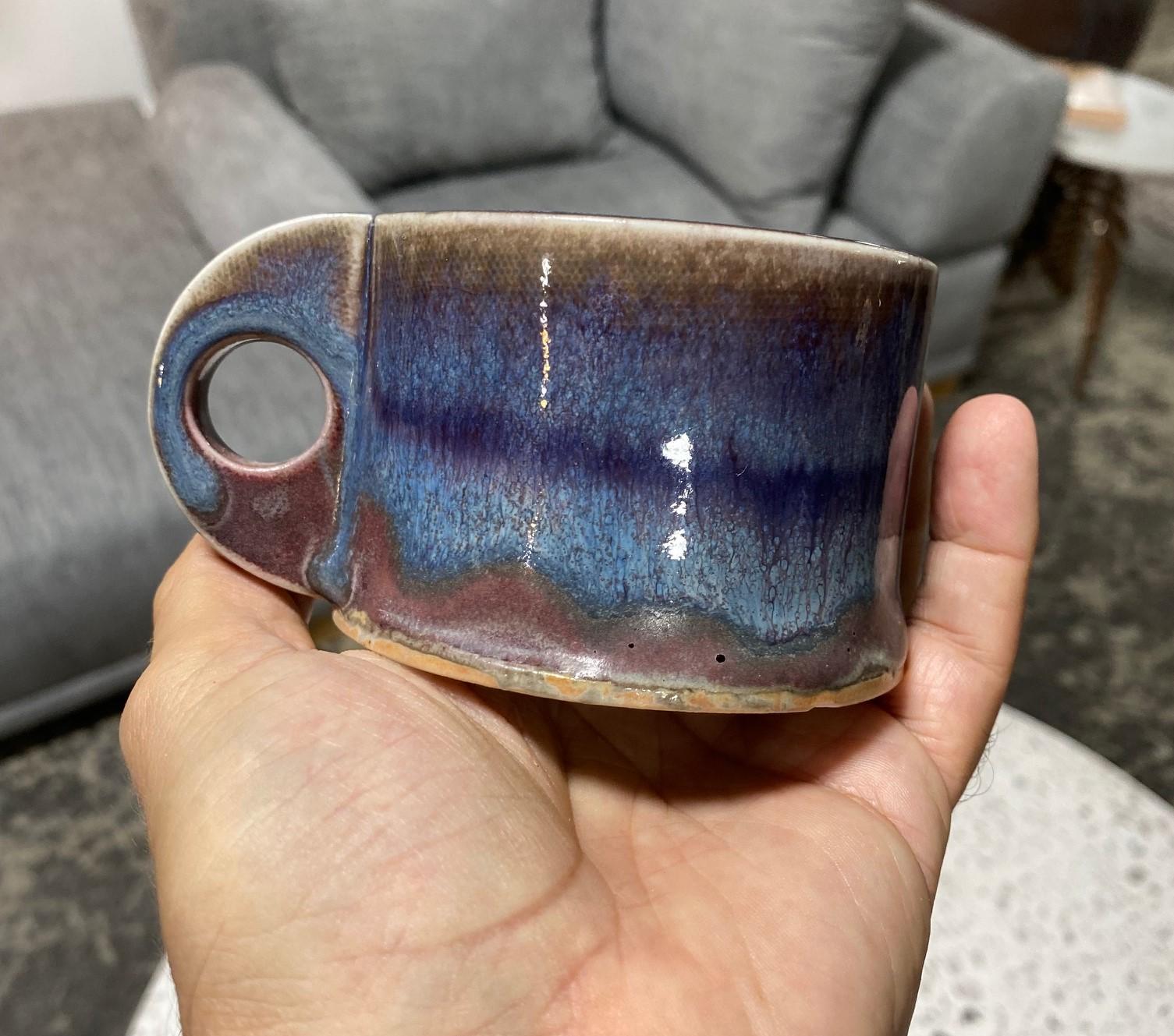 Peter Shire Exp Signed Ceramic California Studio Pottery Glazed Cup, 1979 For Sale 9