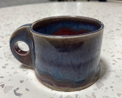 Peter Shire Exp Signed Ceramic California Studio Pottery Glazed Cup, 1979