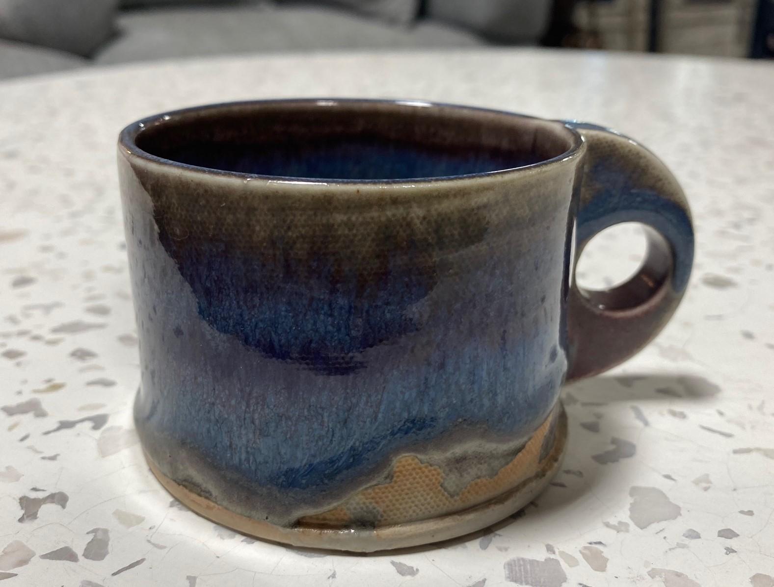 American Peter Shire Exp Signed Ceramic California Studio Pottery Glazed Cup, 1979 For Sale