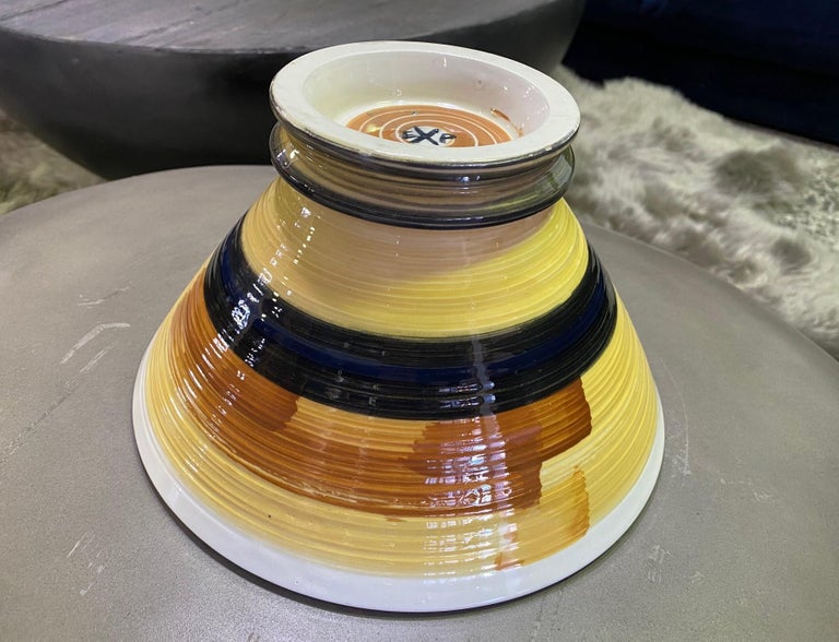 Peter Shire EXP Signed Hand Painted Modern Large Ceramic Pottery Bowl