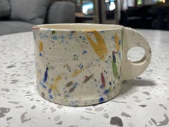 Peter Shire Exp Signed Post Modern Ceramic California Pottery Splatter Cup, 1979
