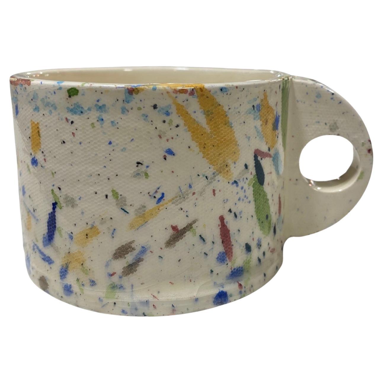 Peter Shire Exp Signed Post Modern Ceramic California Pottery Splatter Cup 1979