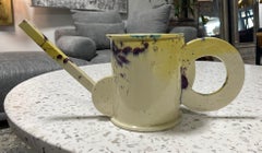 Peter Shire EXP Signed Rare Early Ceramic Pottery Splatter Teapot Sculpture 1978