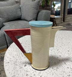 Peter Shire EXP Signed Rare Early Post Modern Ceramic Pottery Teapot Sculpture