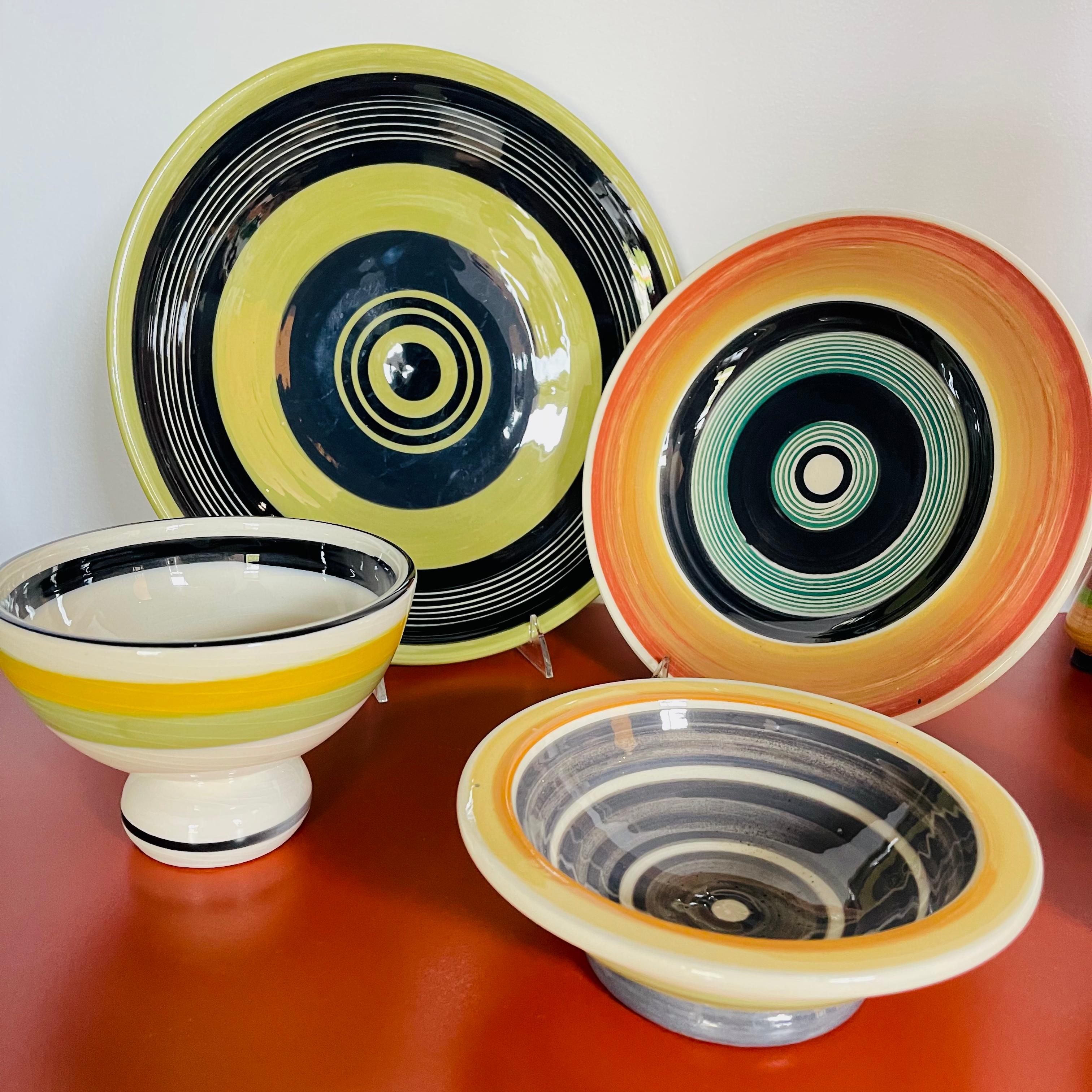 Glazed Peter Shire Expo Platter 1997 For Sale