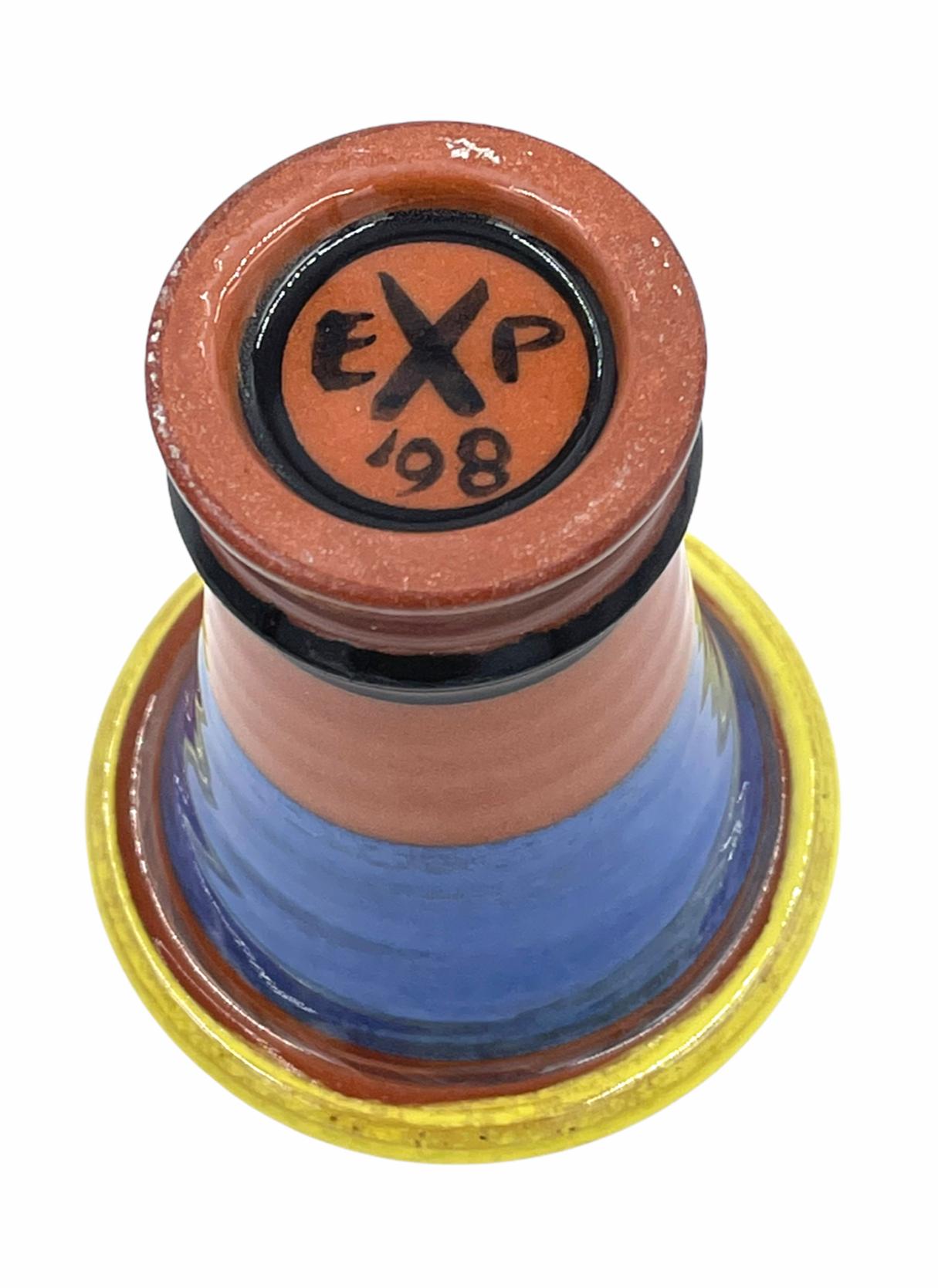 Glazed Peter Shire Expo Vase, 1980 For Sale