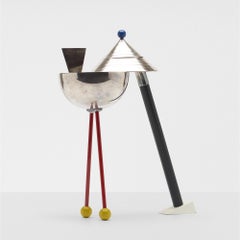 Peter Shire pour Memphis Milano Postmoderne "Théière Anchorage" 1982:: Argent
