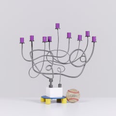Postmoderner Memphis Menorah von Peter Shire