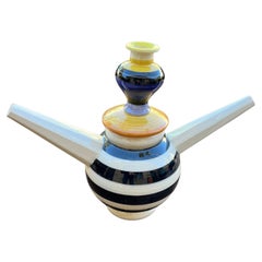 Peter Shire Post Modernist Memphis Design Ceramic Teapot
