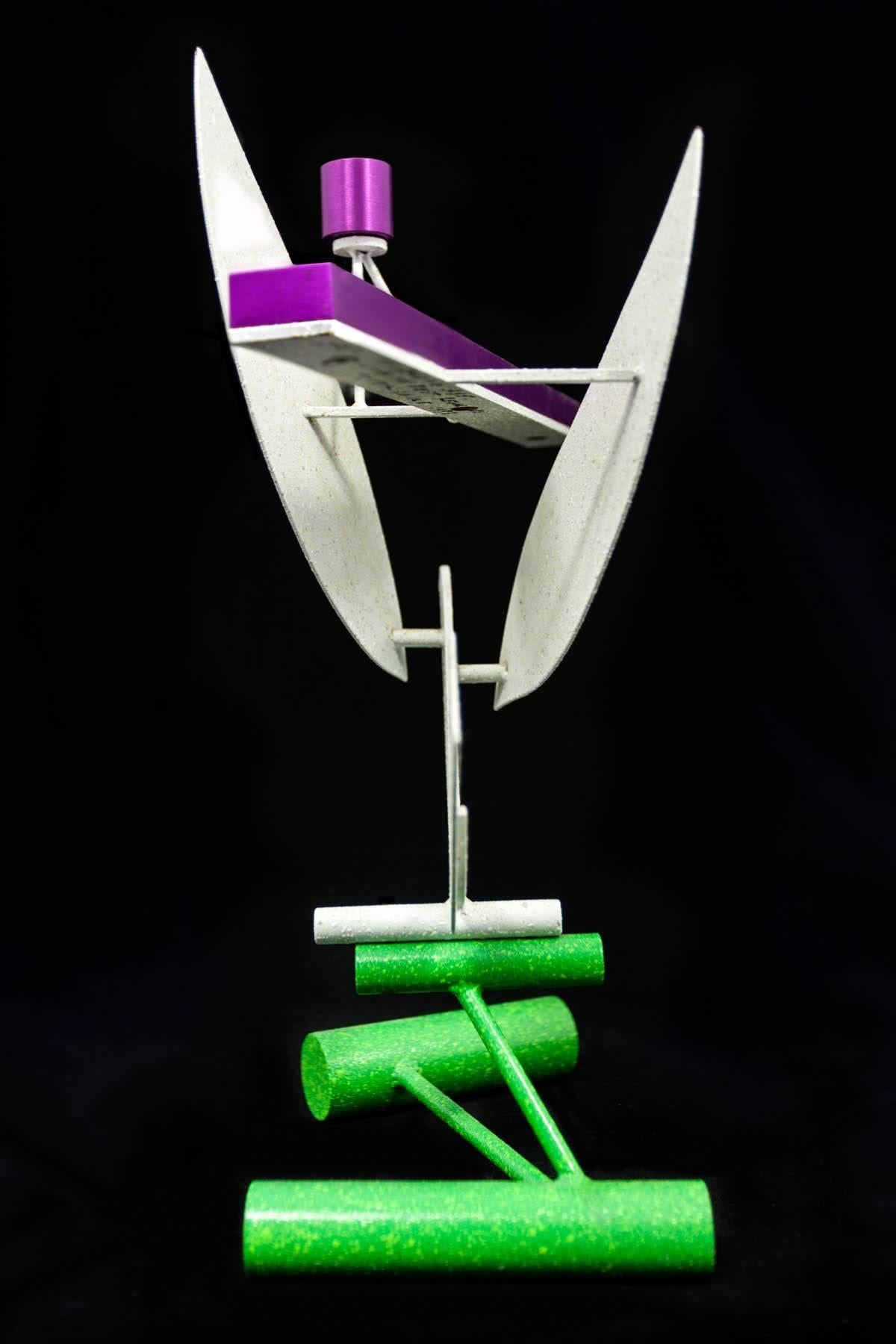 Post Modern Peace Dove Judaica Menorah Pop Art Sculpture Memphis Milano Artist For Sale 1