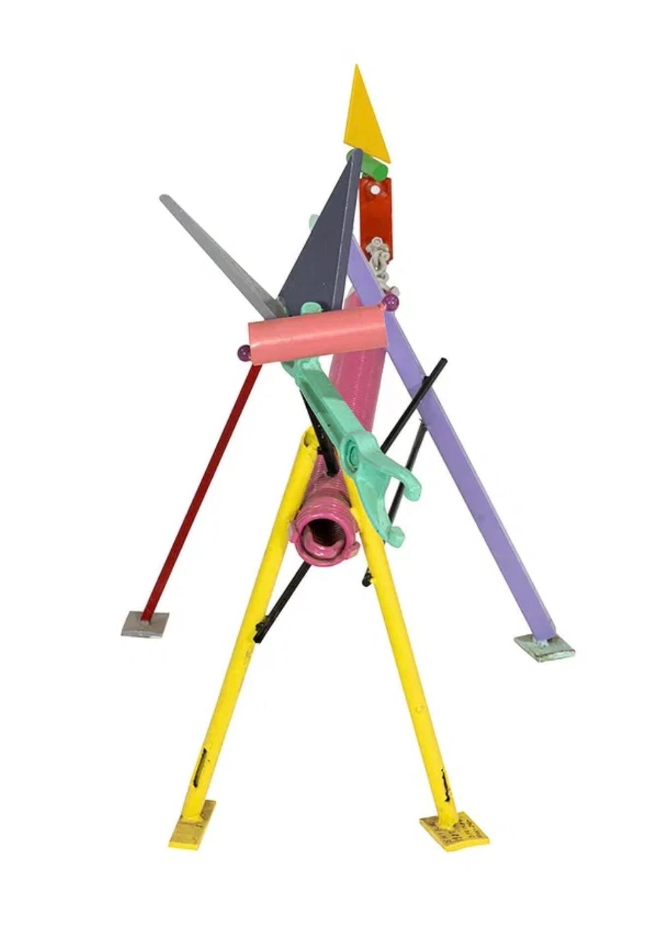 Scultura di cane post-modernista in metallo Pop Art Memphis Milano Peter Shire LA in vendita 2