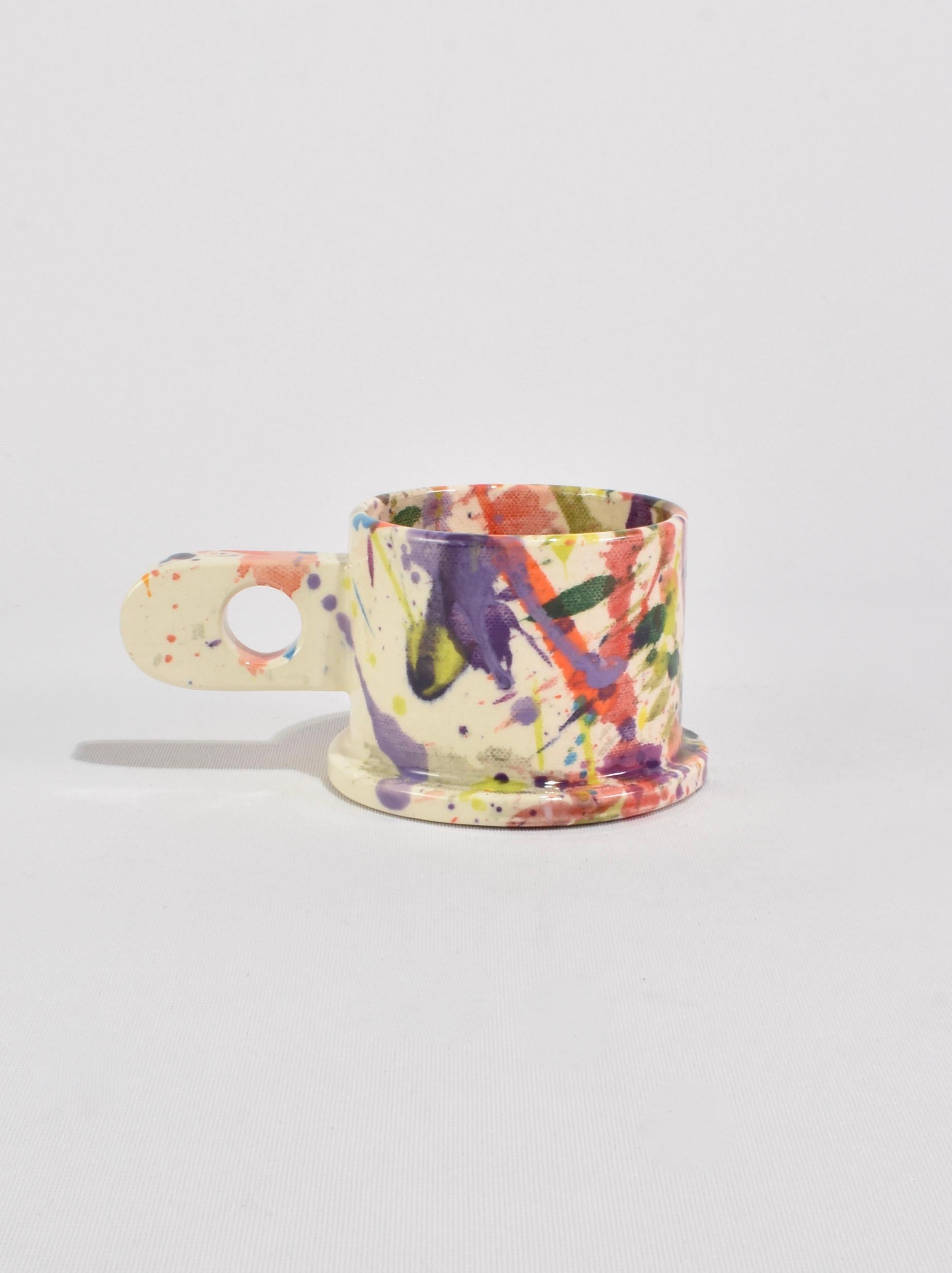 Hand-Crafted Peter Shire Splatter Mug For Sale