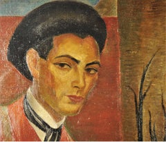 Peter Siabkyn, Double-Portrait, Oil on Canvas Painting, 1924