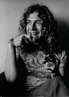 Robert Plant of Led Zeppelin Candid and Smiling Vintage Original Photograph