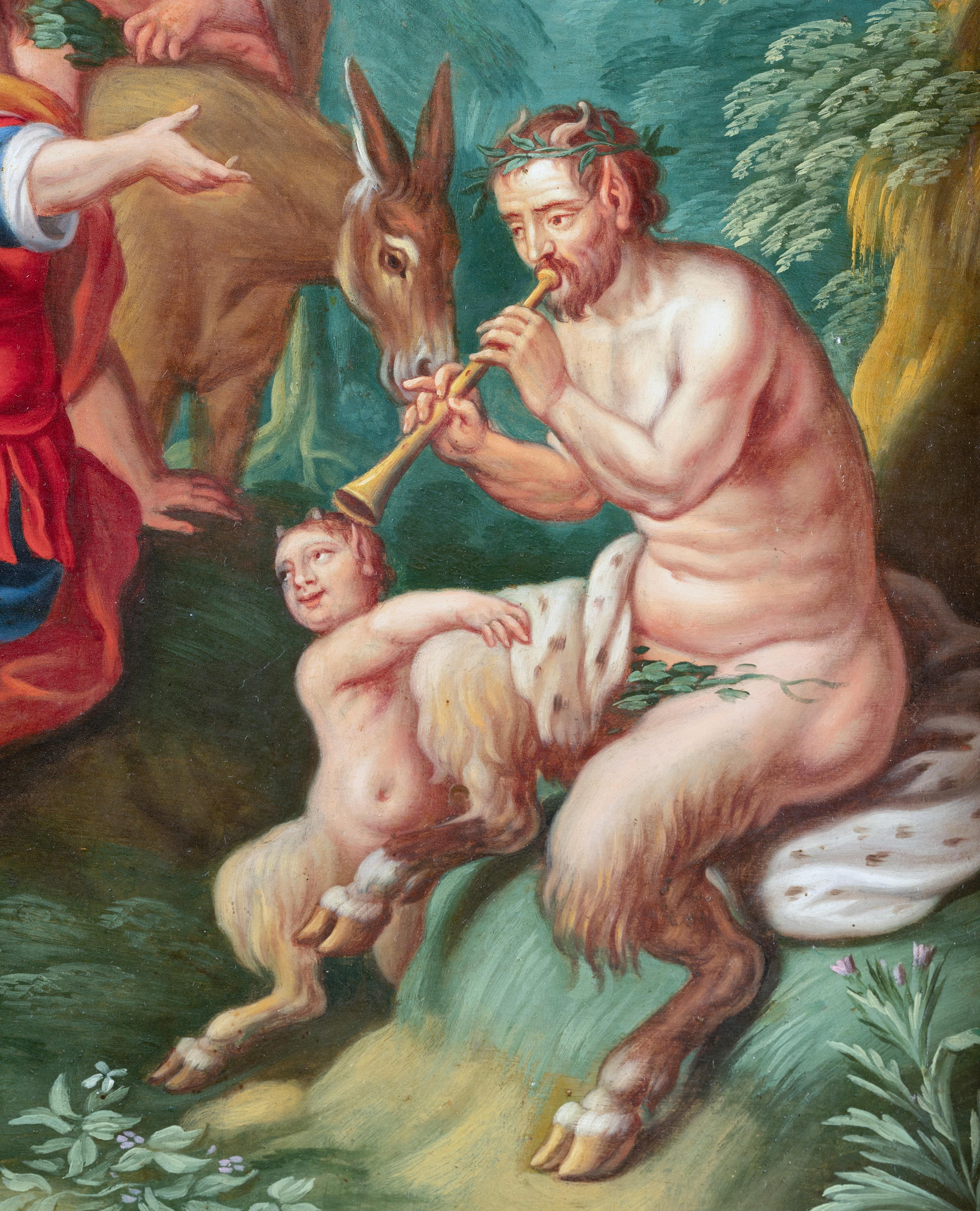 The Musical Contest between Apollo and Marsyas, signed P. Sion, Antwerp 17th c. For Sale 1