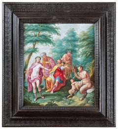 El concurso musical entre Apolo y Marsyas, firmado P. Sion, Amberes s. XVII.