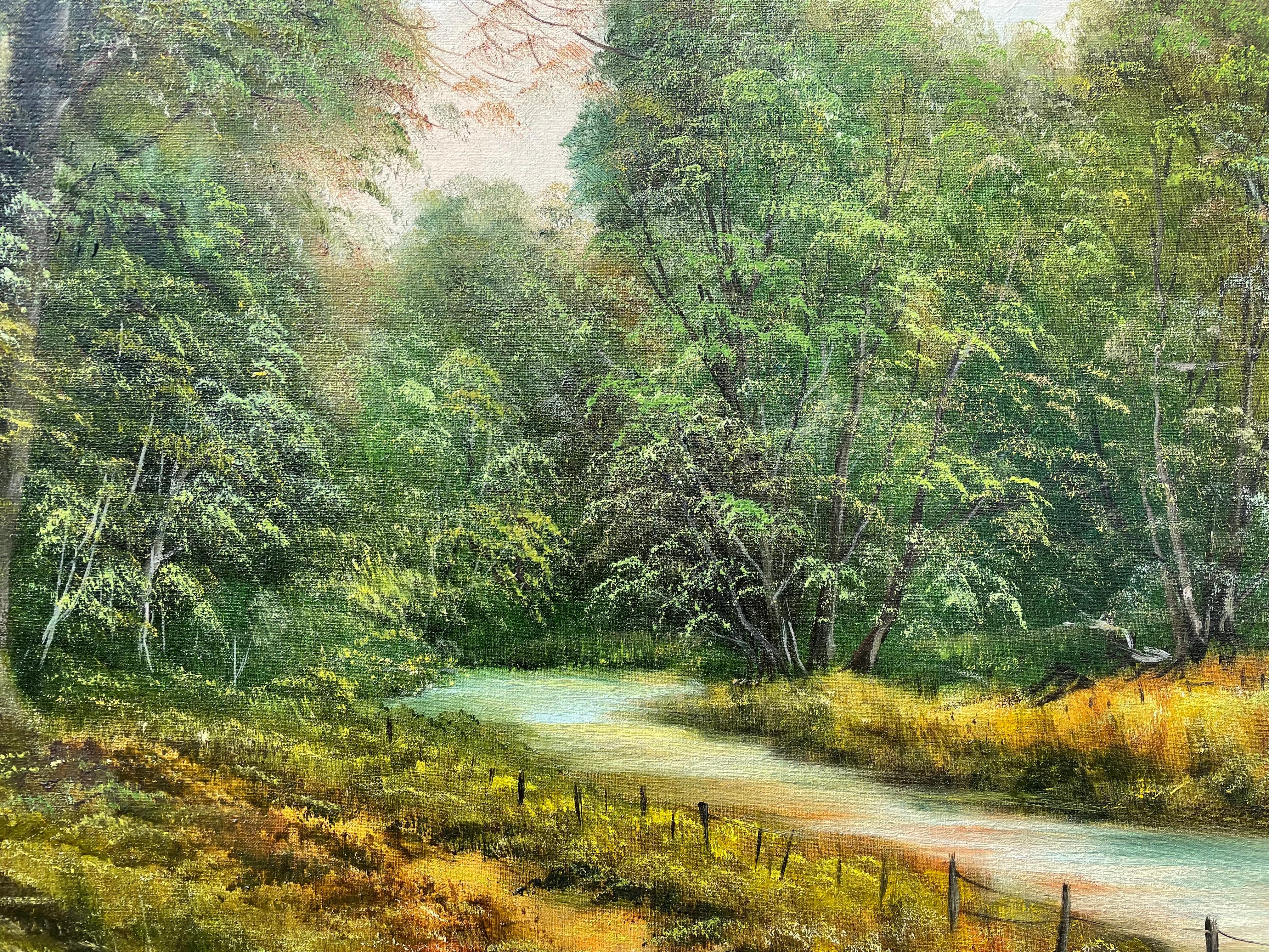 A River Landscape.  Traditional English Landscape Oil Painting For Sale 2