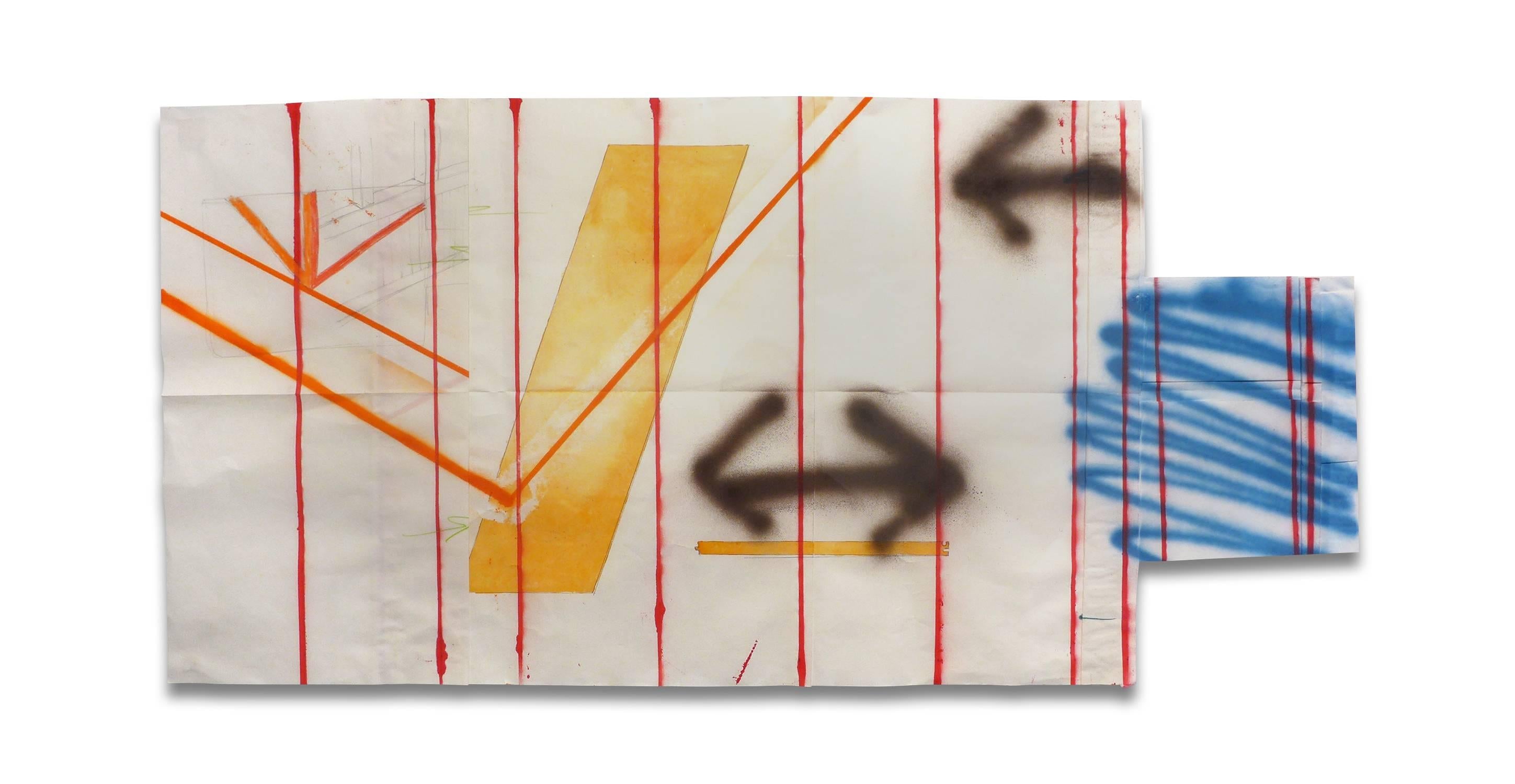 Abstract Drawing di Peter Soriano - Disegno del portico 2 (Pittura astratta)