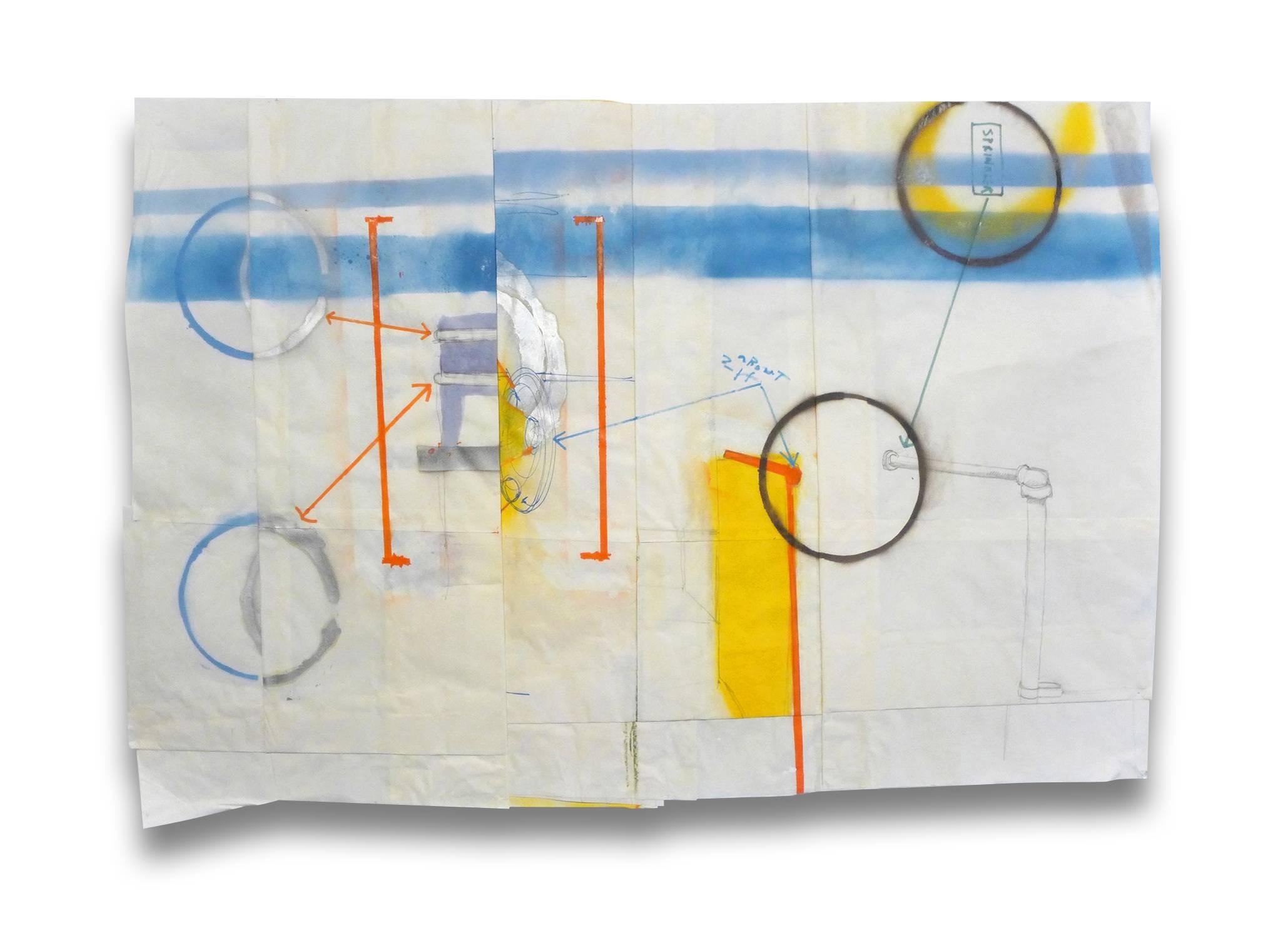 Peter Soriano Abstract Drawing – Warren 14 (Abstraktes Gemälde)