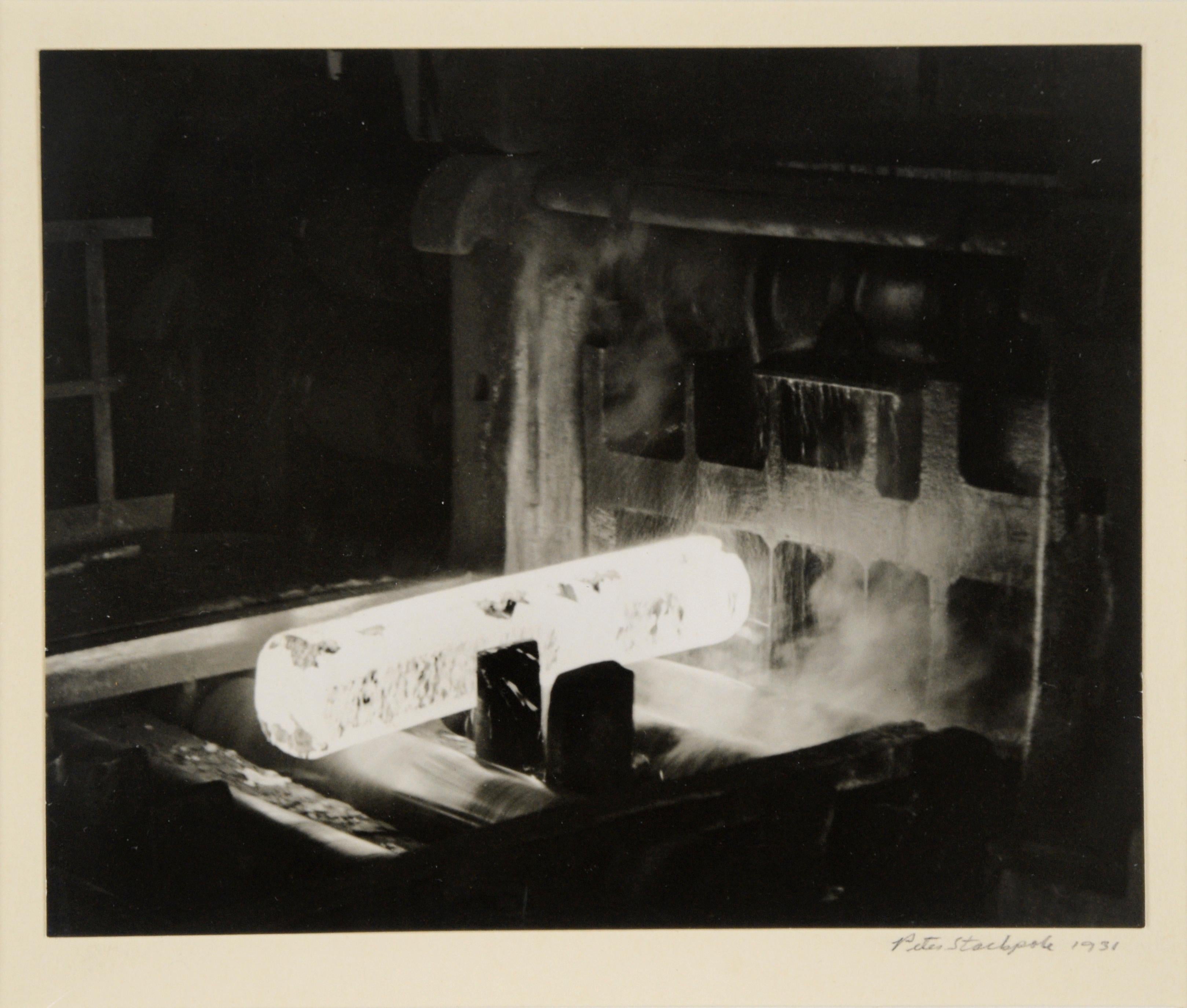 The Foundry - Black and White Photograph - Gray Still-Life Photograph by Peter Stackpole