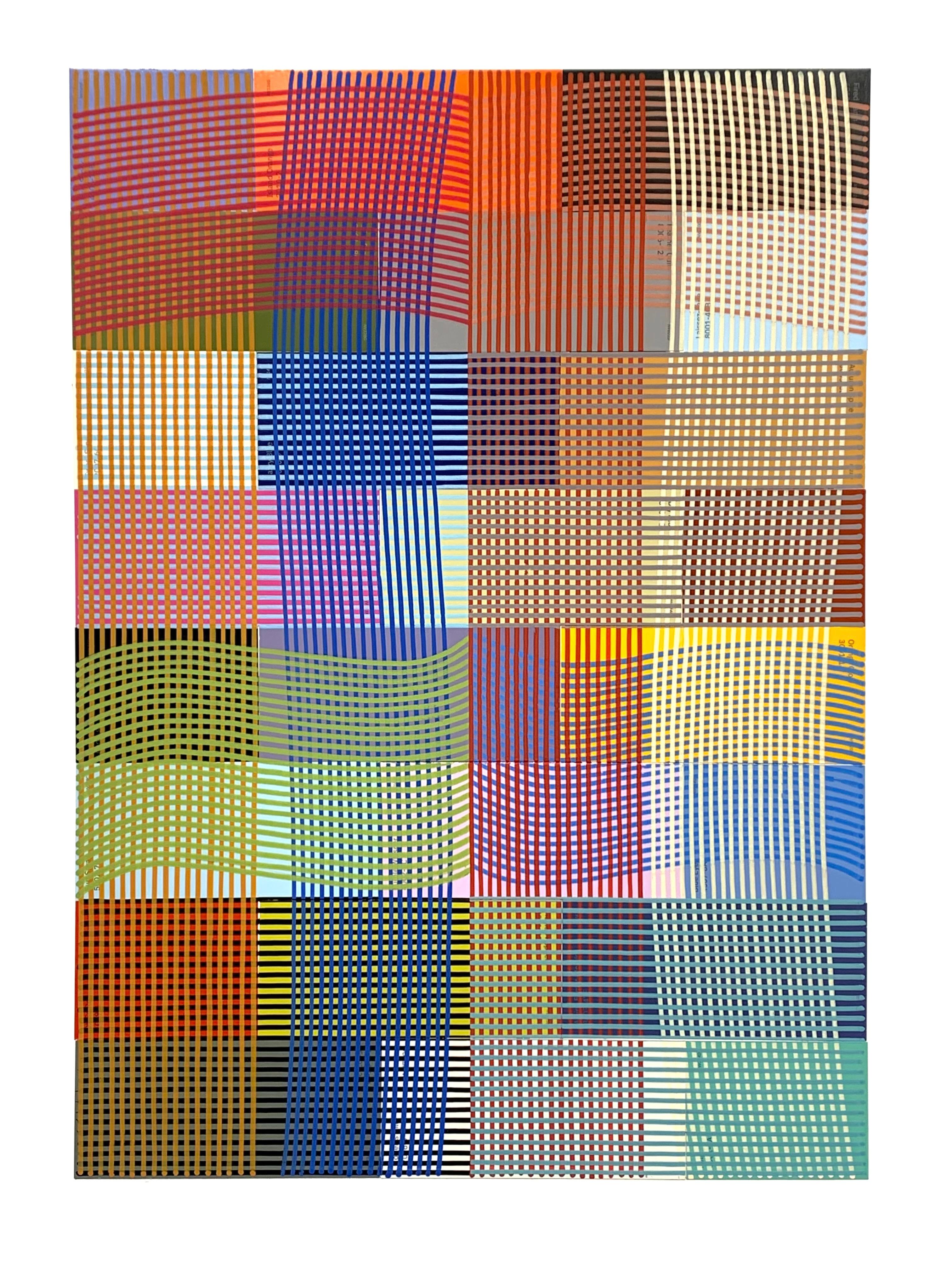 Peter D. Stephens Abstract Painting – "Quadrivium 70" 2024 Acryl und Collage auf Papier