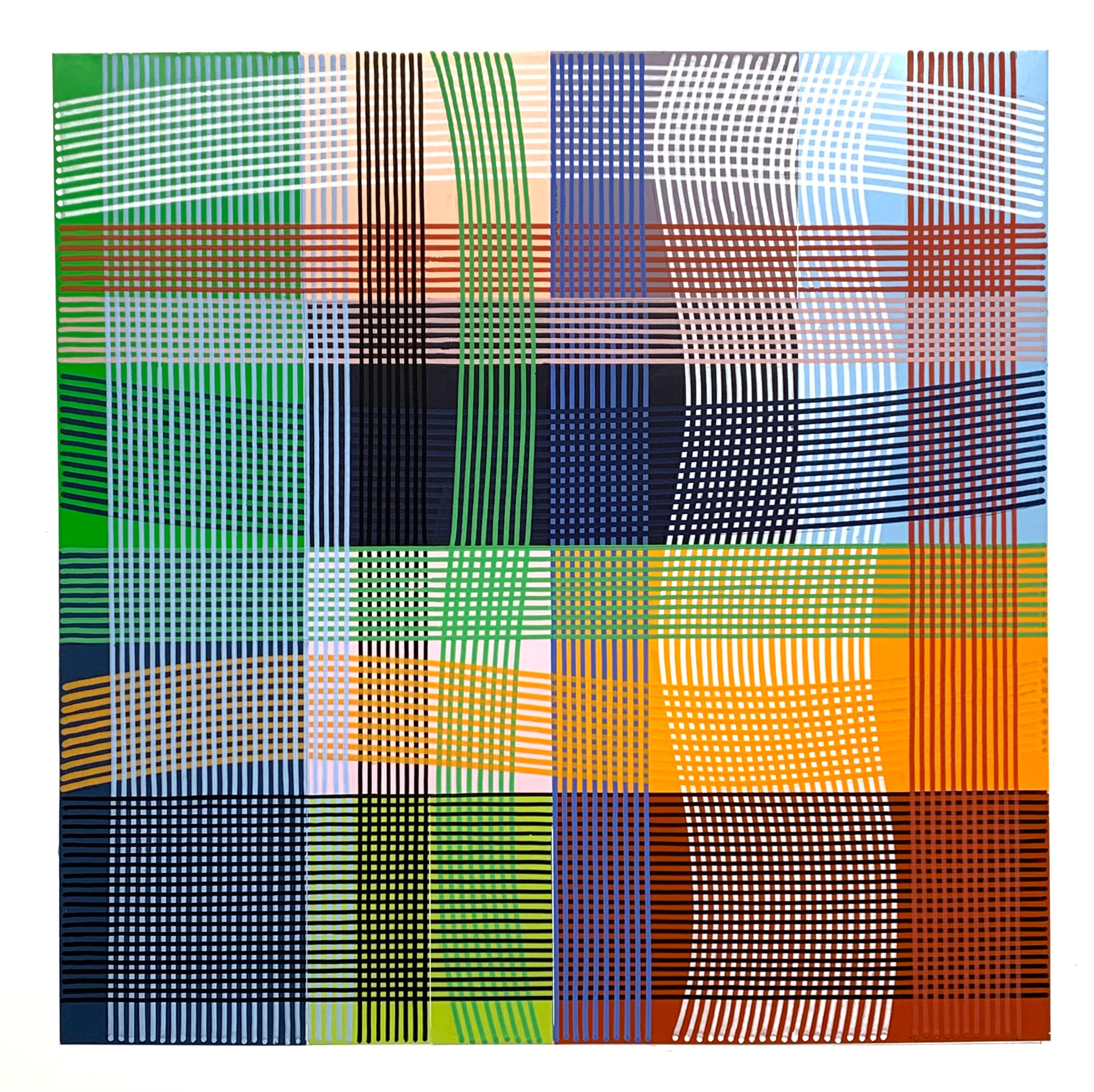 Abstract Painting di Peter D. Stephens - "Quadrivium 78" 2024 acrilico e collage su carta
