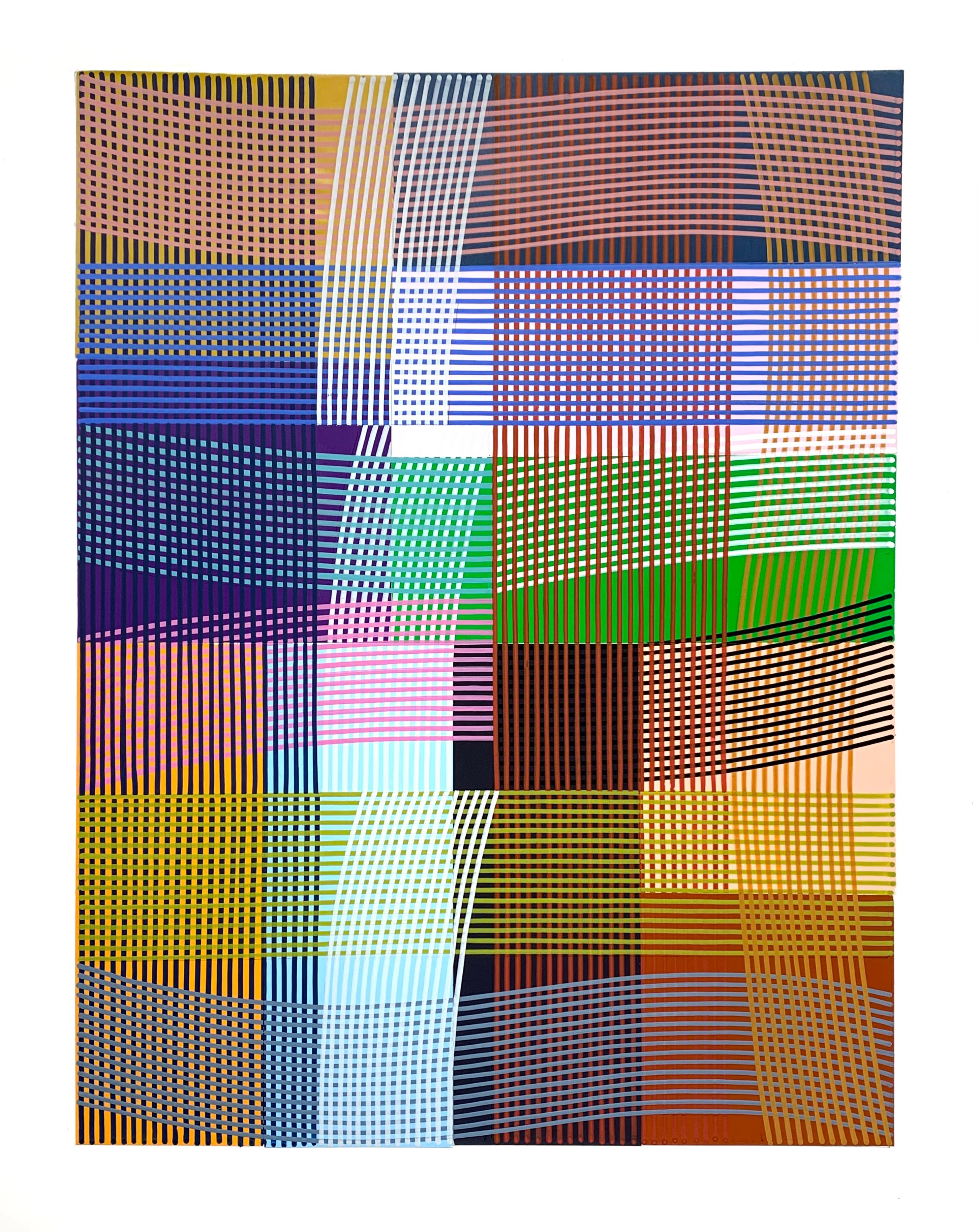 Abstract Painting di Peter D. Stephens - "Quadrivium 82" 2025 acrilico e collage su carta