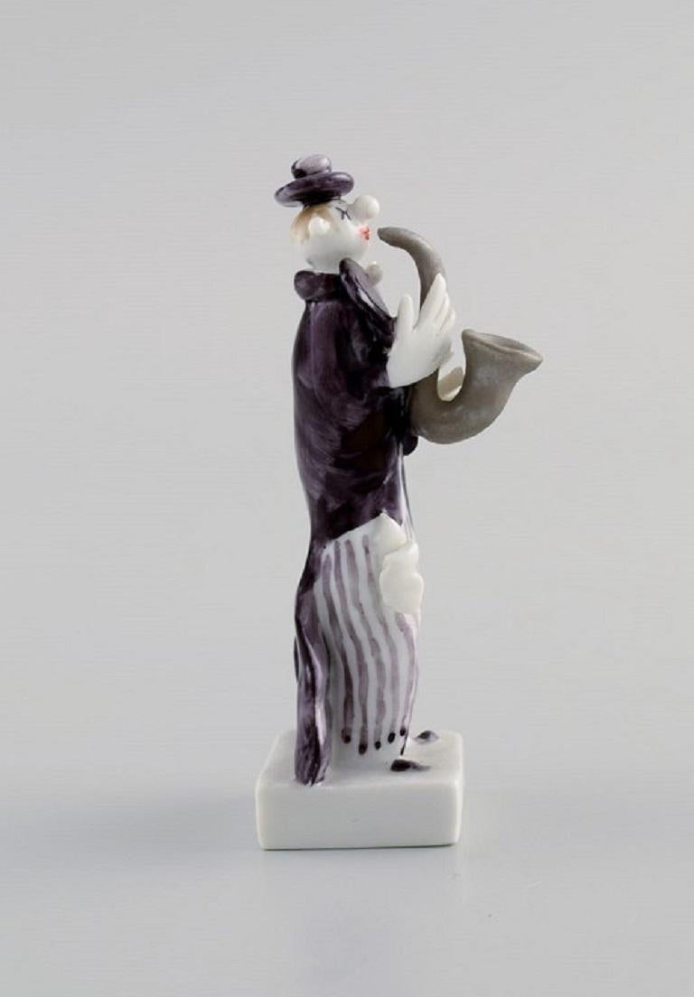 Modern Peter Strang for Meissen, Figure in Hand-Painted Porcelain, Saxophonist For Sale