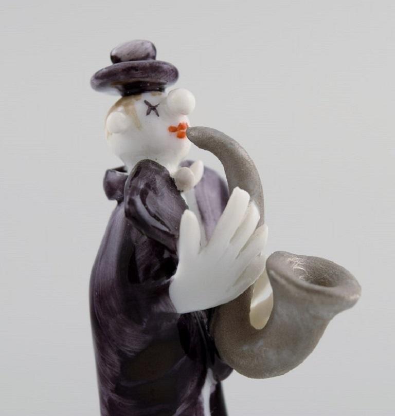 Peter Strang for Meissen, Figure in Hand-Painted Porcelain, Saxophonist In Excellent Condition For Sale In Copenhagen, DK