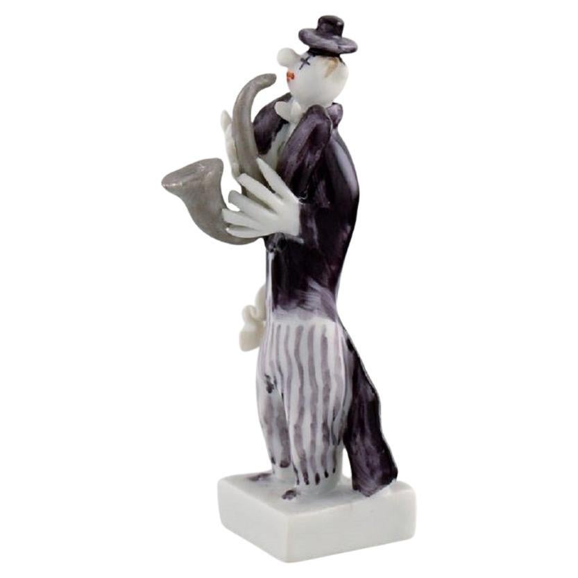 Peter Strang for Meissen, Figure in Hand-Painted Porcelain, Saxophonist
