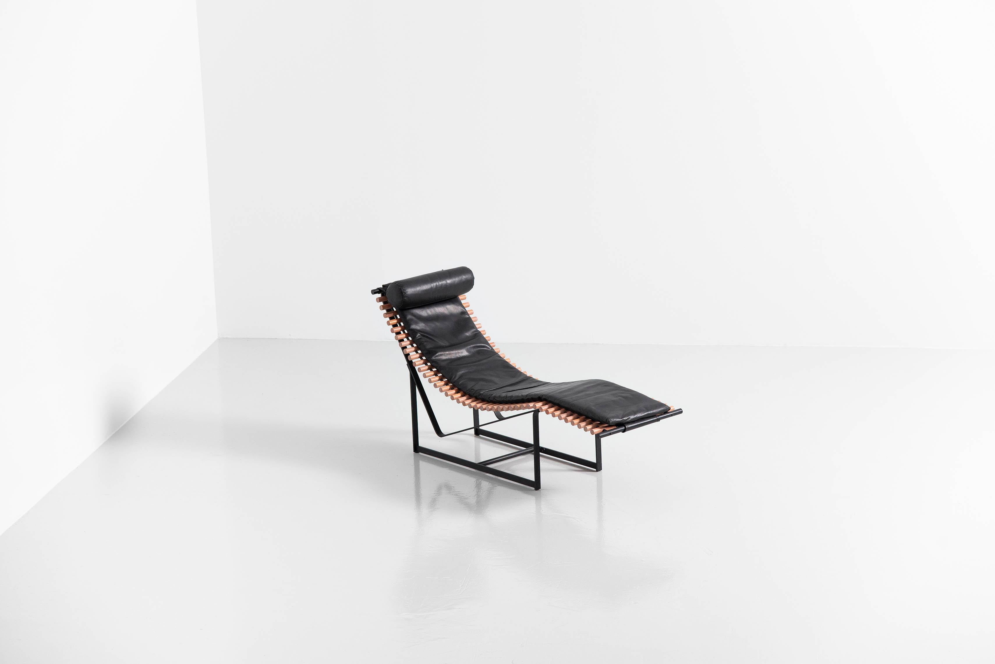 Late 20th Century Peter Strassl Spine Back Lounge Chair Germany 1978 For Sale