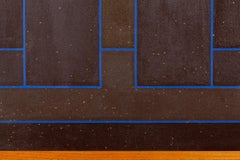 Chevauchement bleu sur marron