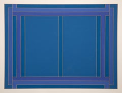 The Clifford Suite ( Blue), Abstract Geometric Screenprint by Peter Stroud