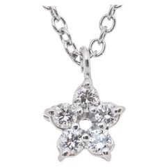 Peter Suchy .10 Carat Diamond Platinum Star Pendant Necklace