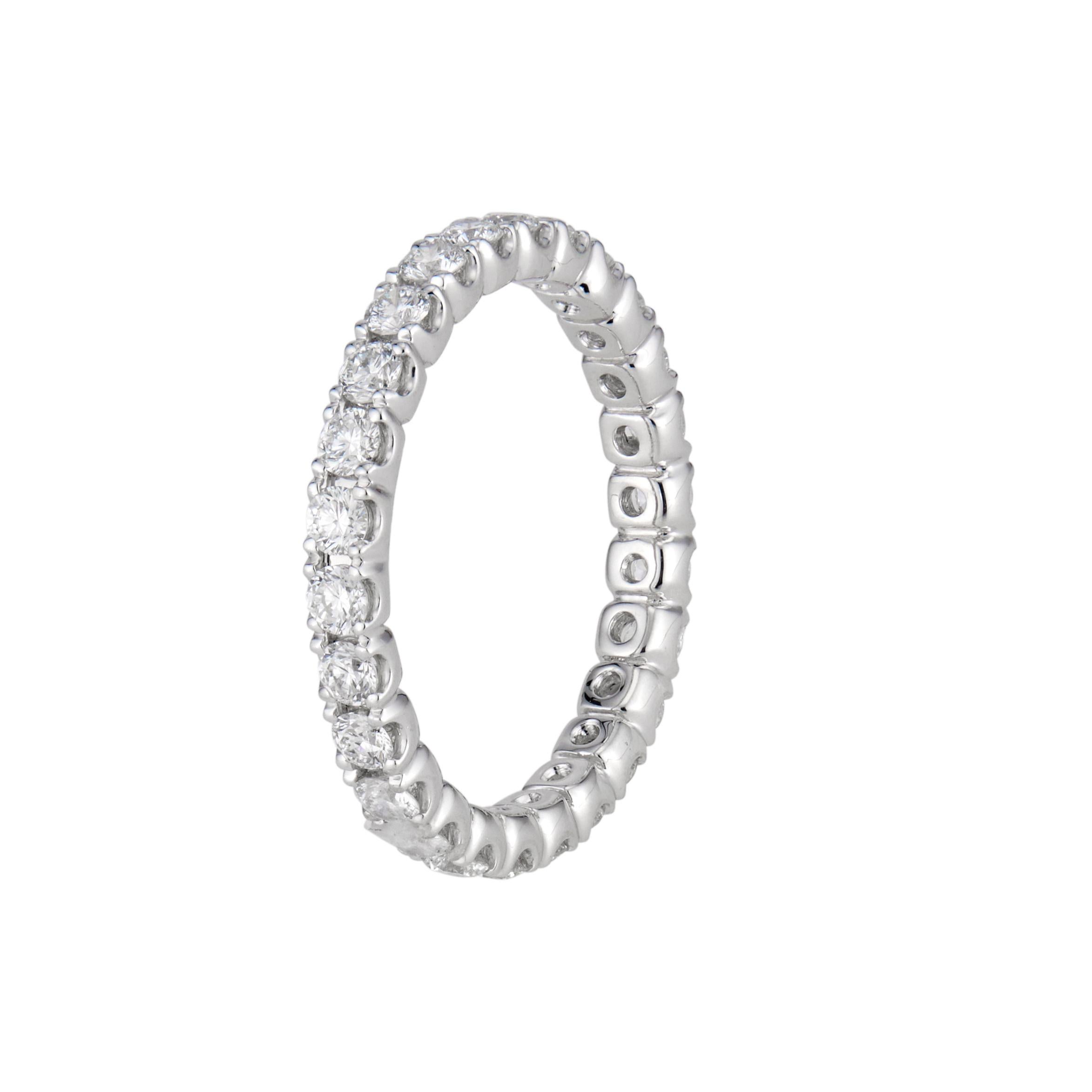 Women's Peter Suchy 1.00 Carat Diamond Platinum Eternity Band Ring For Sale