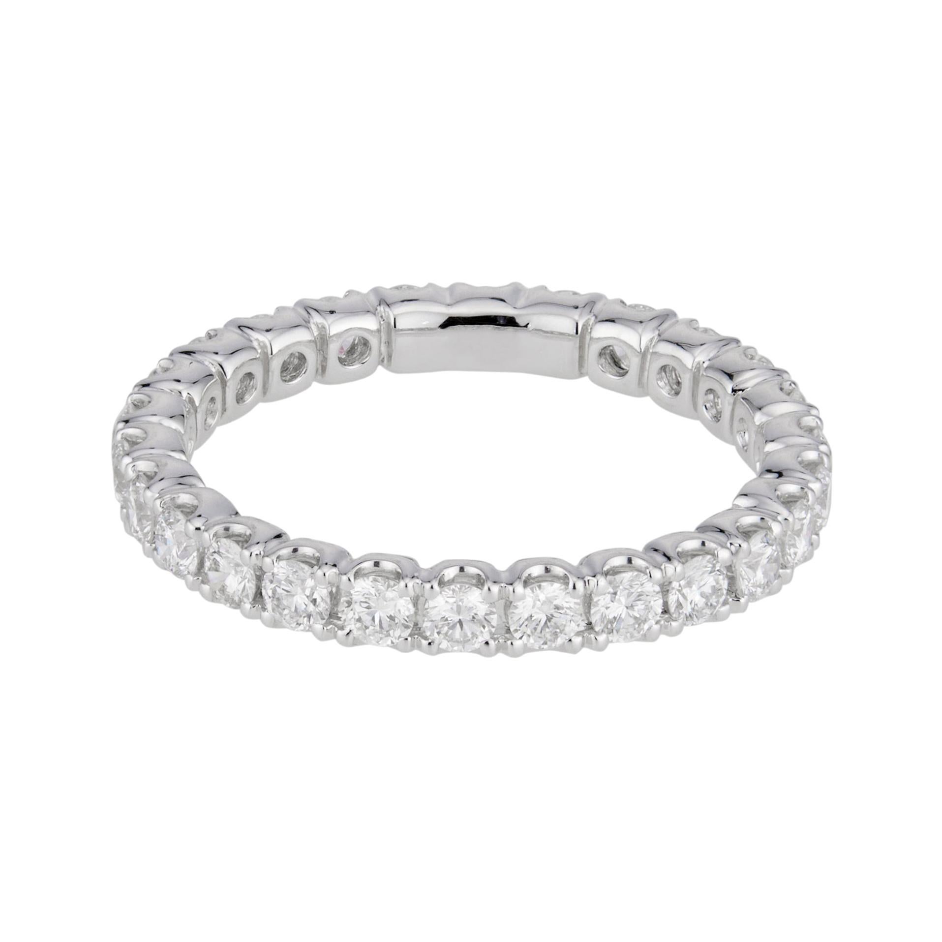 Peter Suchy 1.00 Carat Diamond Platinum Eternity Band Ring For Sale