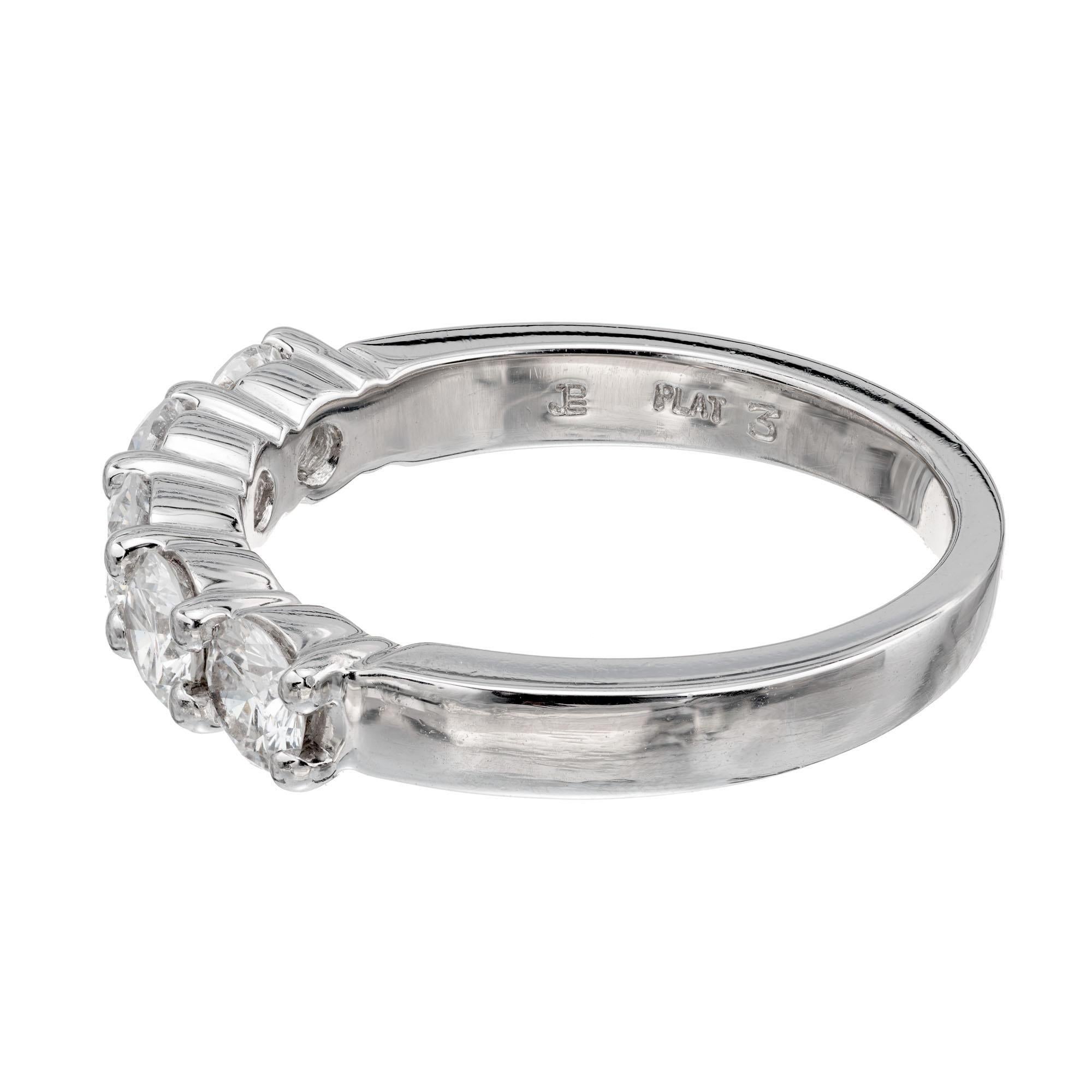 Hochzeitsring aus Platin mit 1,00 Karat Diamant von Peter Suchy (Rundschliff) im Angebot