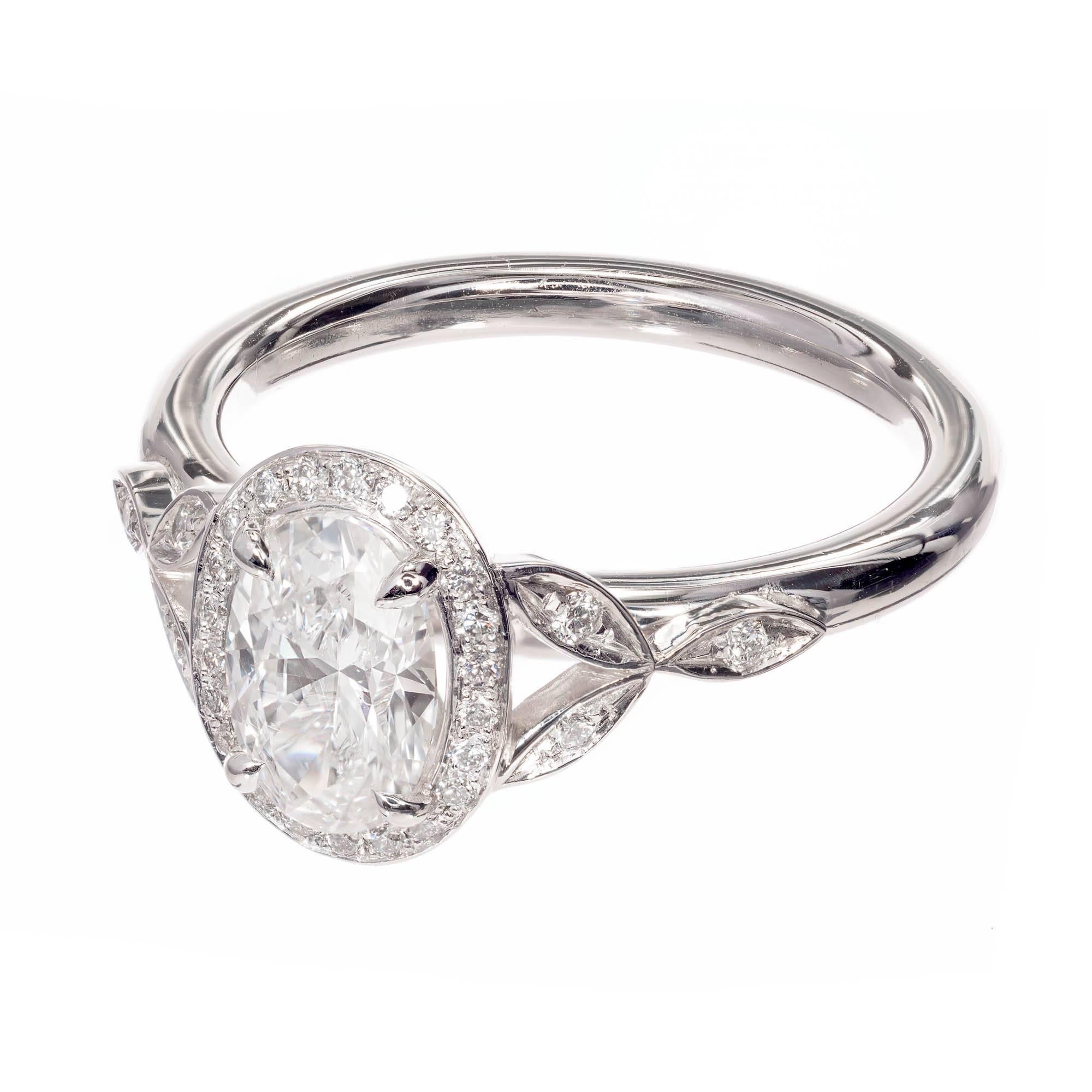 1.01 carat oval diamond ring