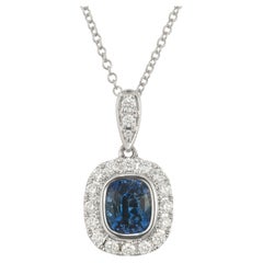 Blue Sapphire Pendant Necklaces