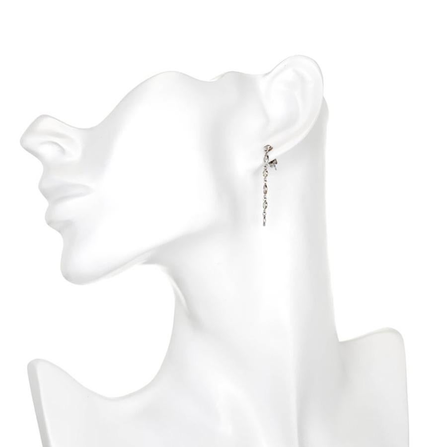 Peter Suchy 1.06 Carat Marquise Round Diamond Gold Dangle Drop Earrings For Sale 1