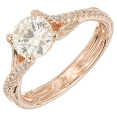 Peter Suchy 1.07 Carat Diamond Rose Gold Engagement Ring