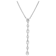 Peter Suchy 1.09 Carat Diamond White Gold Dangle Drop Necklace