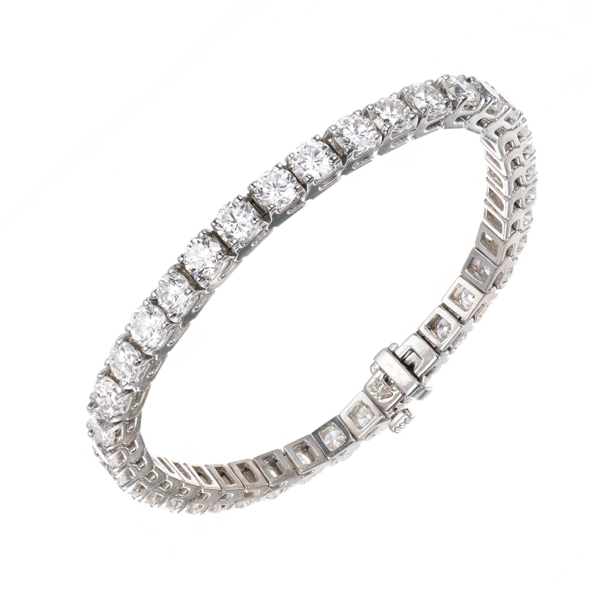 Peter Suchy Bracelet tennis en or et diamants de 11,00 carats