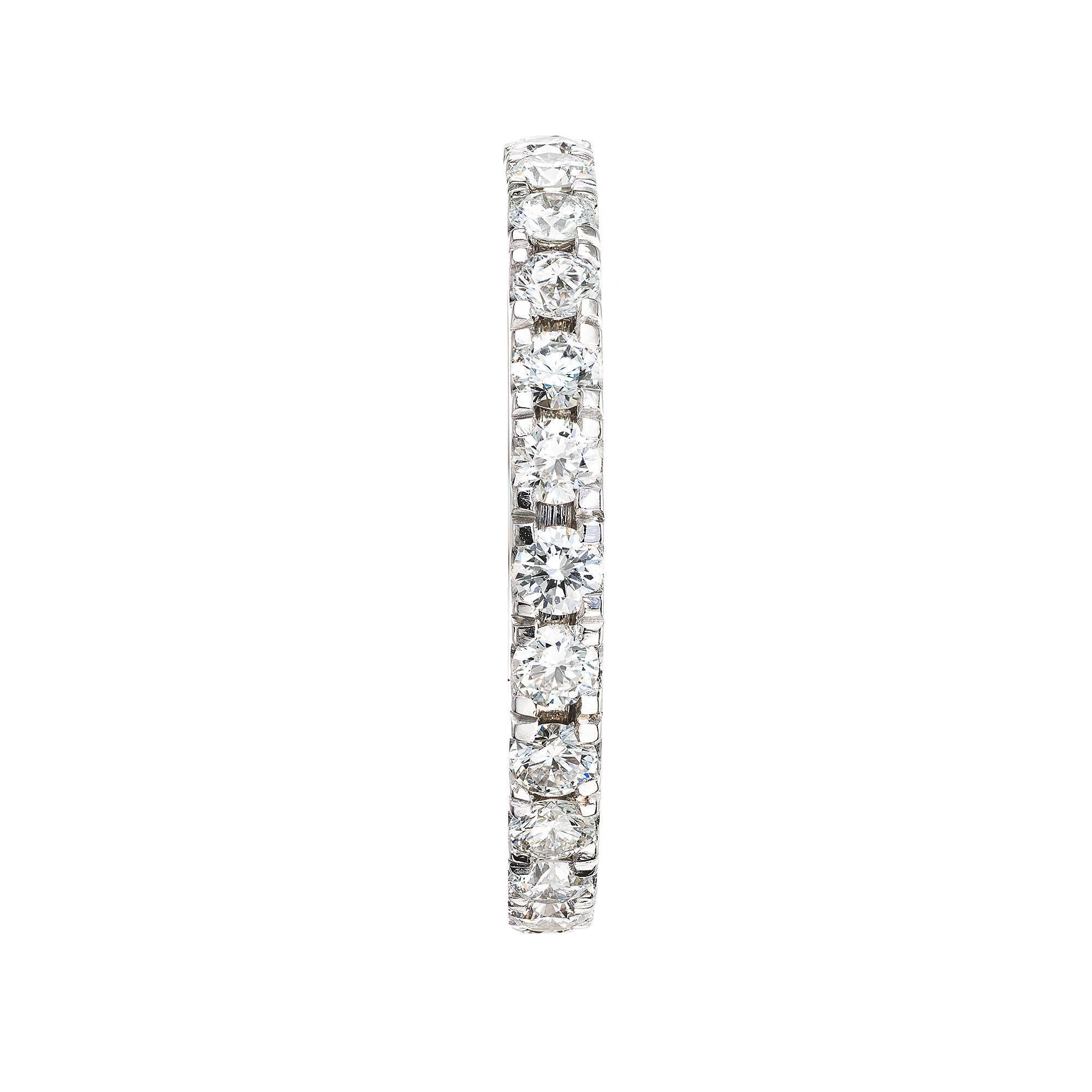 Women's Peter Suchy 1.13 Carat Diamond Platinum Eternity Band Ring For Sale