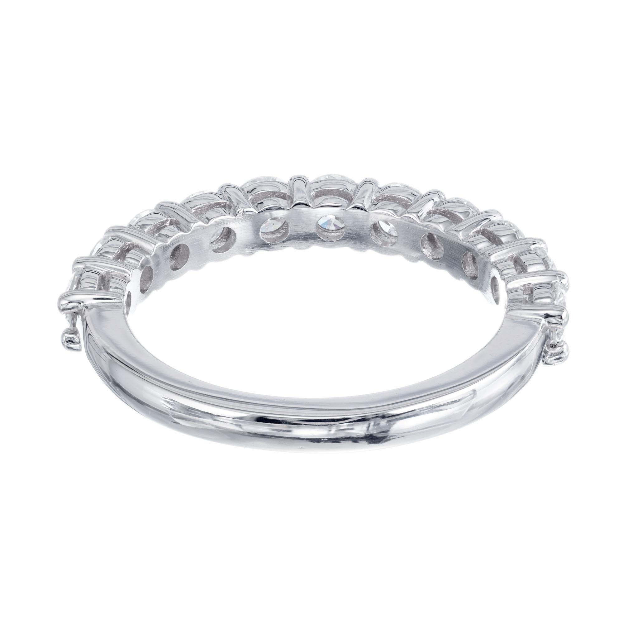 Women's Peter Suchy 1.18 Carat 10 Diamond Platinum Wedding Band Ring