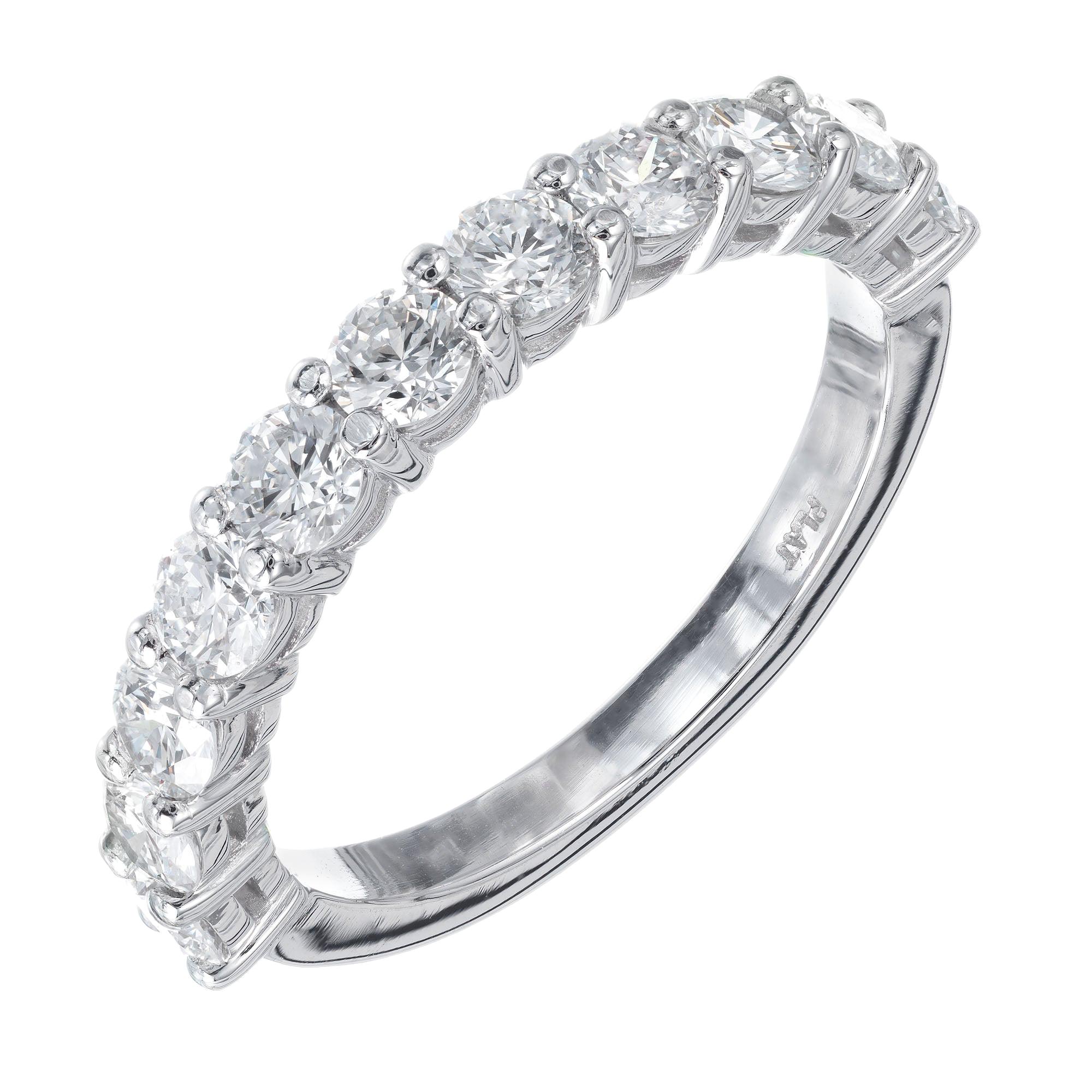Peter Suchy 1.18 Carat 10 Diamond Platinum Wedding Band Ring