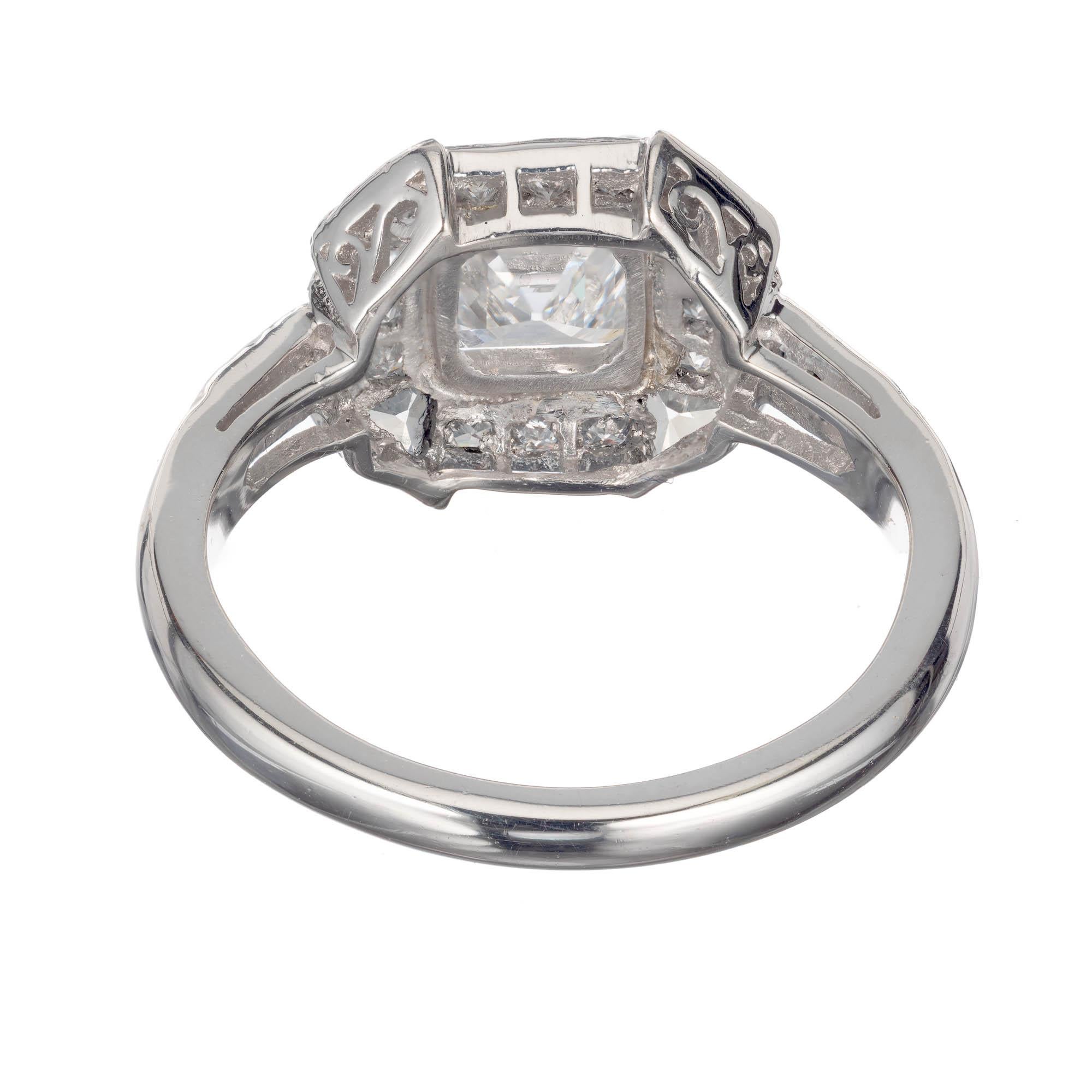 Verlobungsring aus Platin mit 1,21 Karat Diamant im Asscher-Schliff von Peter Suchy im Angebot 3