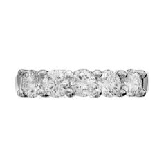 Peter Suchy 1.25 Carat Diamond Platinum Common Prong Wedding Band Ring